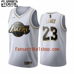 NBA Los Angeles Lakers Trikot LeBron James 23 Nike 2019-2020 Weiß Golden Edition Swingman - Kinder